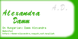 alexandra damm business card